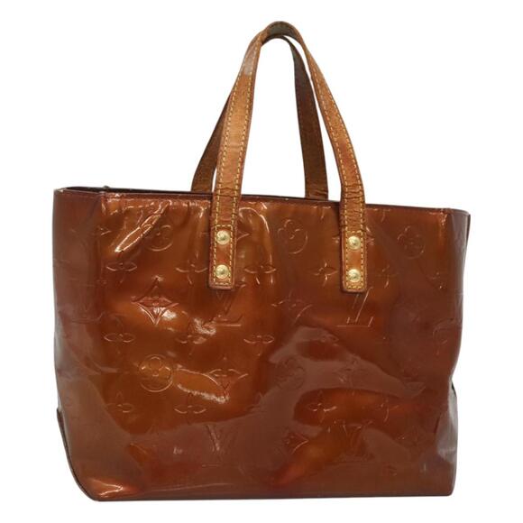 LOUIS VUITTON Monogram Vernis Reade PM Hand Bag Bronze M91146 - Picture 1 of 16